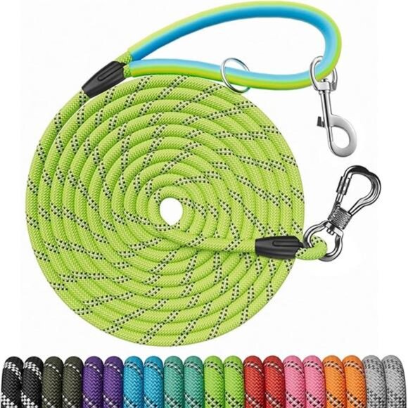 15FT Training Leash for Dogs, Nylon Rope Dog Leash with 2 Swivel Hooks & Hnadle - Picture 7 of 7